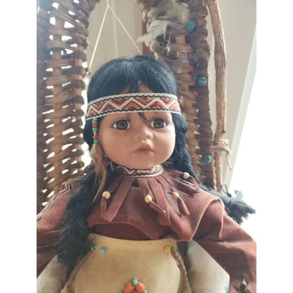 Porcelain‎ LE Kizzy Porcelain Papoose Doll Cathy Collection